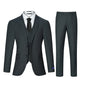 3pcs Men's Classic Solid Color Suit Regular Fit