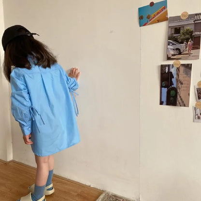 Kids' Lightweight Trendy Loose Irregular Design Shirt