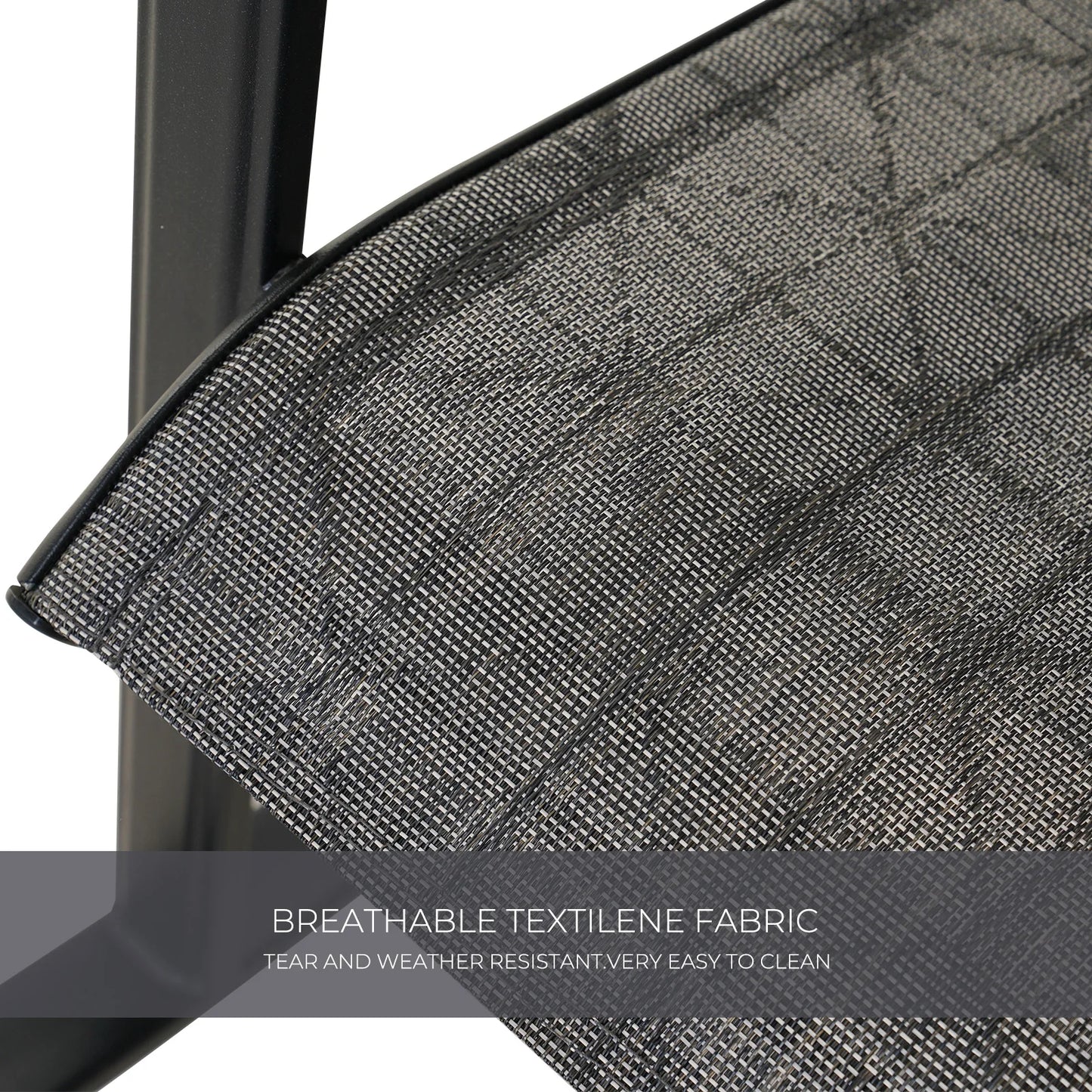 Mesh Sling Rocking Chair,Outdoor E-coated Steel