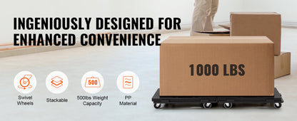 2 Pack Furniture Mover Pallet Trolley Industrial Machinery