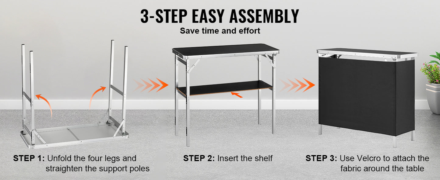 Folding Portable Bar Podium Table