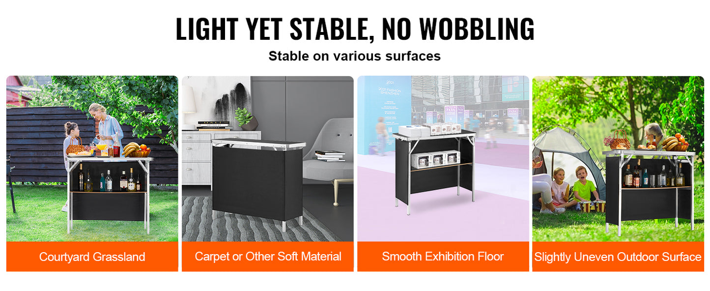 Folding Portable Bar Podium Table